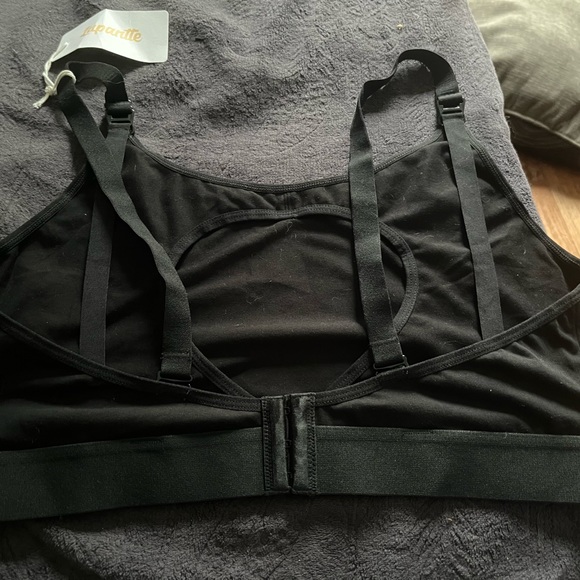 NWT Lupantte Hands Free Pumping Nursing Bra Size XXL Black - Picture 3 of 8
